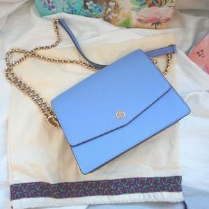 Tory Burch Robinson Bow Blue convertible bag